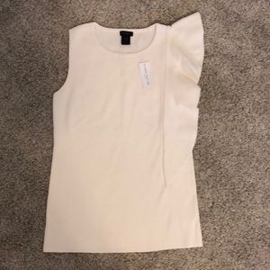 Ann Taylor sleeveless cream sweater